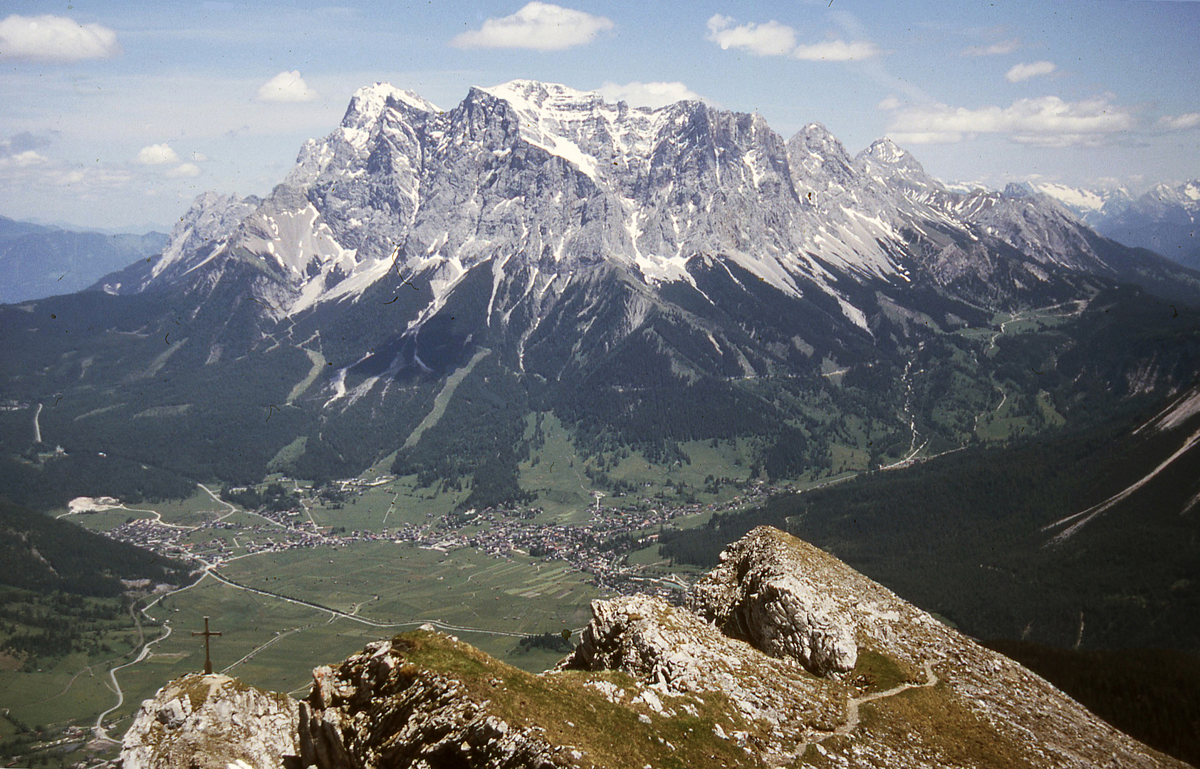 Blick vom Grubikstein auf die Zugspitze bei Ehrwald