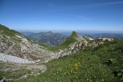 Blick vom Hahnenkopf Richtung Nagelfluhkette