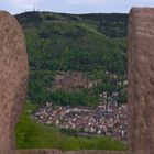 Blick vom Heiligenbergturm auf Schloss und Altstadt