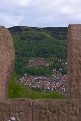 Blick vom Heiligenbergturm auf Schloss und Altstadt