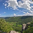 Blick vom Heimenstein auf die Ruine Reußenstein