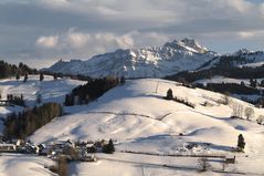 Blick vom Hemberg auf den Säntis