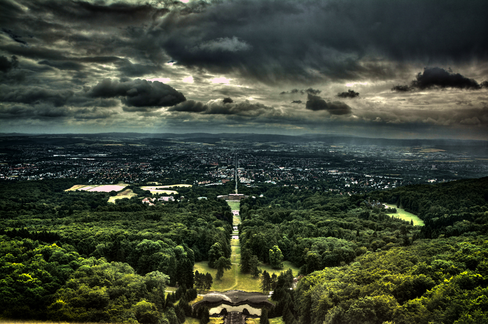 Blick vom Herkules Kassel Foto & Bild architektur, straßen