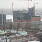 Blick vom HH Michel auf die Elbphilharmonie-Baustelle