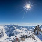 Blick vom Hintertuxer Gletscher auf die Bergwelt