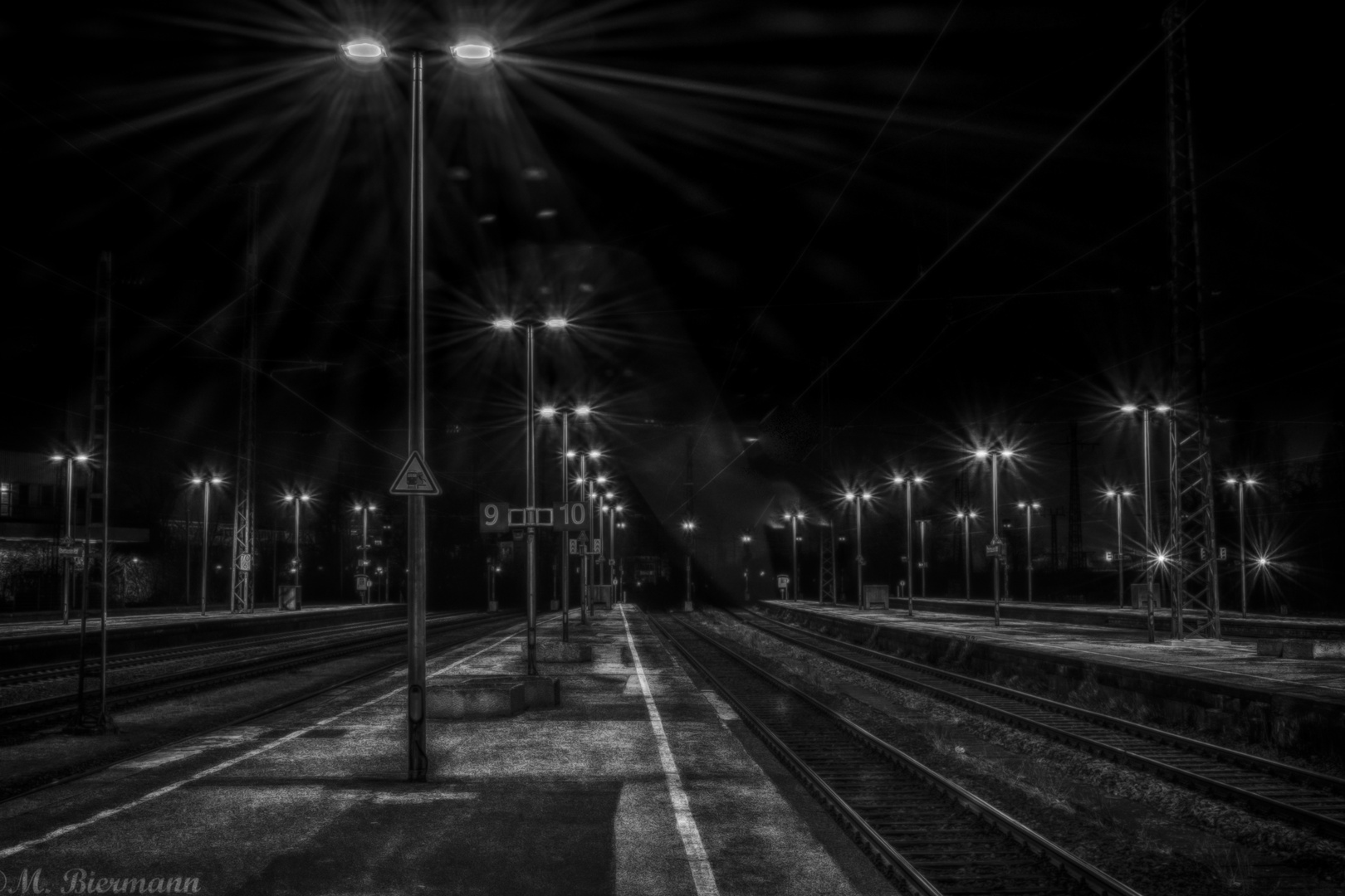 Blick vom historischen Gleis Bahnhof Oberhausen