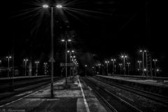 Blick vom historischen Gleis Bahnhof Oberhausen