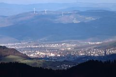 Blick vom Hochblauen auf die Stadt Freiburg