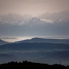 Blick vom Hochblauen Richtung Basel und Alpen