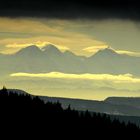 Blick vom Hochschwarzwald zu den Alpen