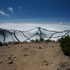 Blick vom höchsten Gipfel Madeiras, dem Pico Ruivo (1861m) im Juli 2003.