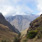 Blick vom höchsten Punkt des Inka-Trails auf die Anden