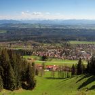 Blick vom Hohen Peißenberg auf das Wettersteingebirge mit der Zugspitze