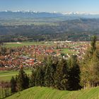 Blick vom Hohen Peißenberg auf die Allgäuer Alpen