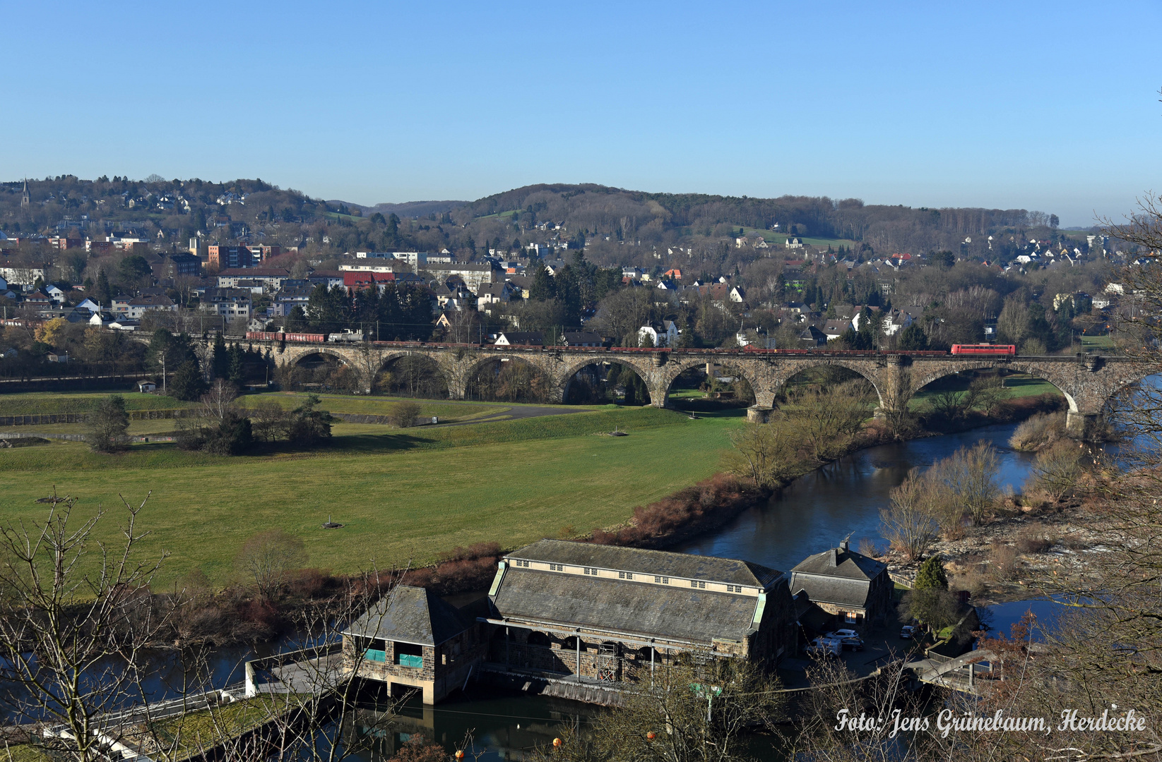 Blick vom Hohenstein auf das Ruhrviadukt