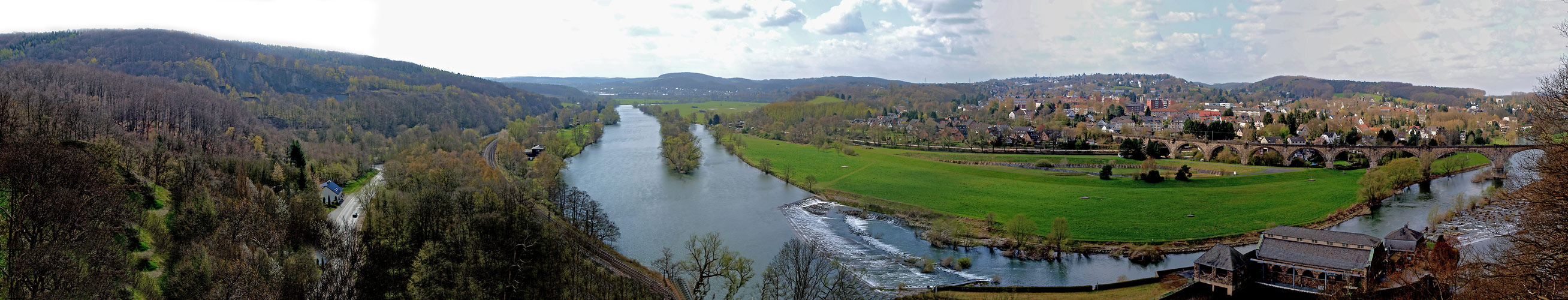 Blick vom Hohenstein über Ruhr bei Witten