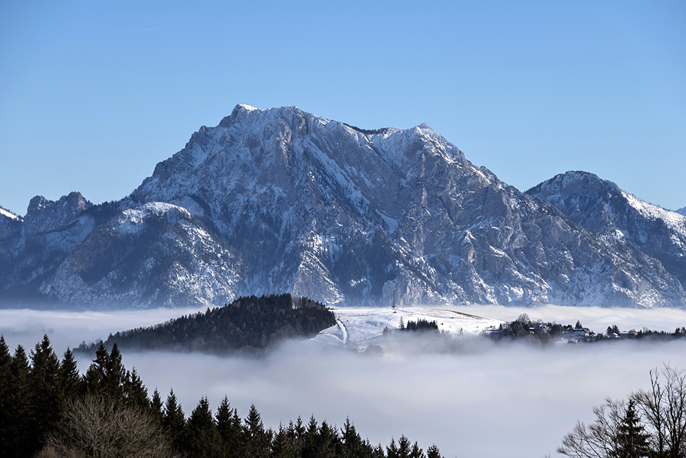 Blick vom Hongar zum Traunstein...