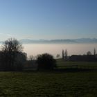 Blick vom Horben Richtung Zug (unter der Nebeldecke)