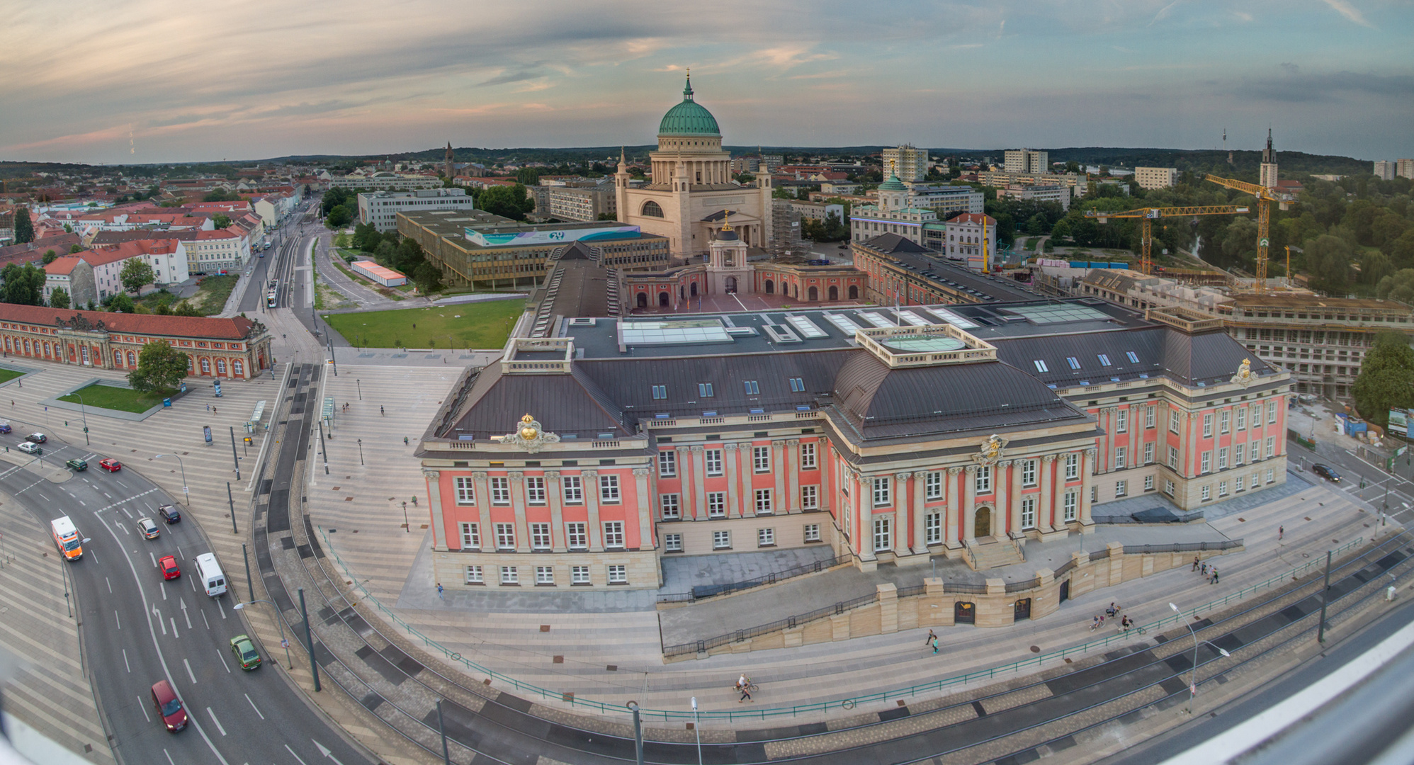 Blick vom Hotel Mercure auf das Stadtschloss Potsdam