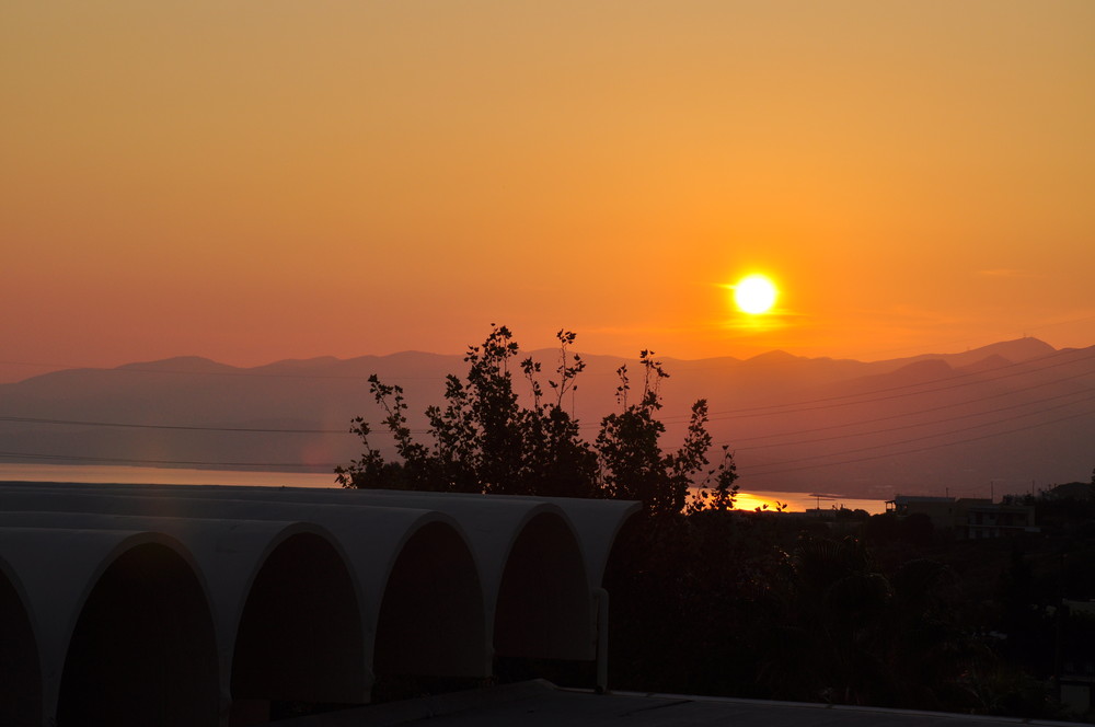 Blick vom Hotelbalkon in Chersonissos / Kreta 2009