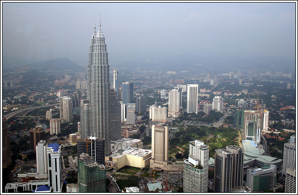 Blick vom Hotelfenster auf die Petronas Türme