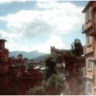 blick vom hotelzimmer auf swayambunath