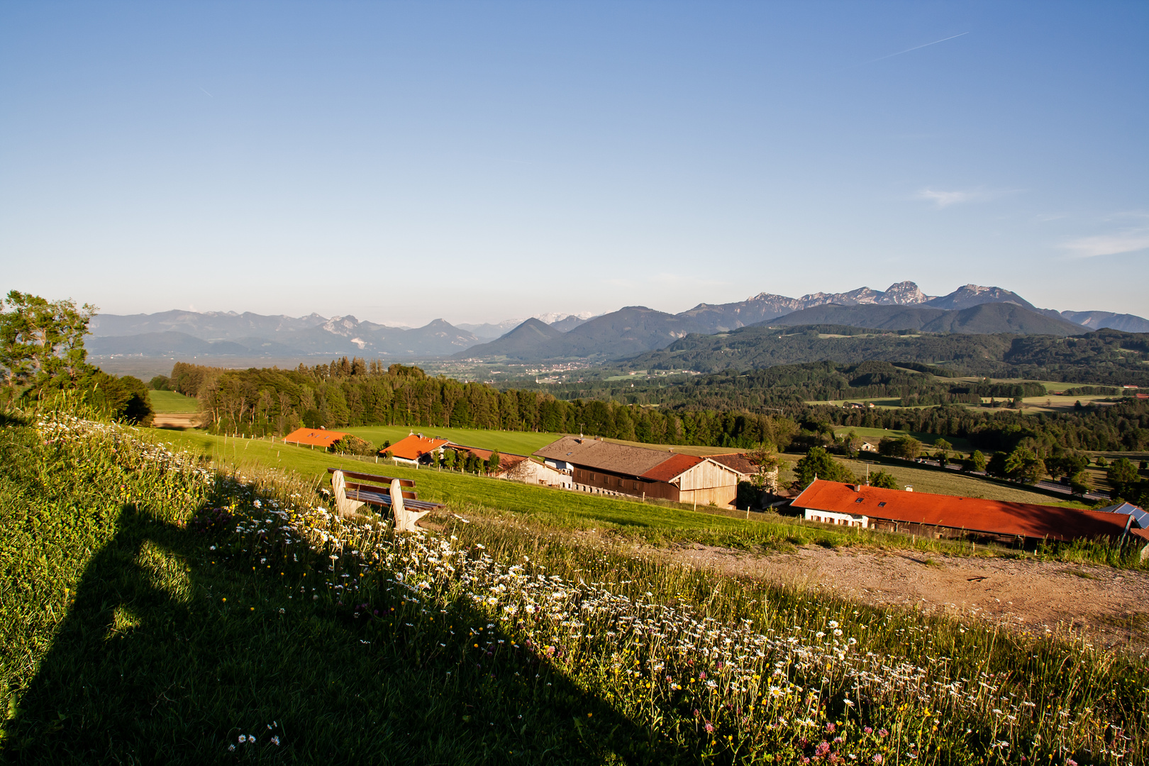 Blick vom Irschenberg über's Inntal