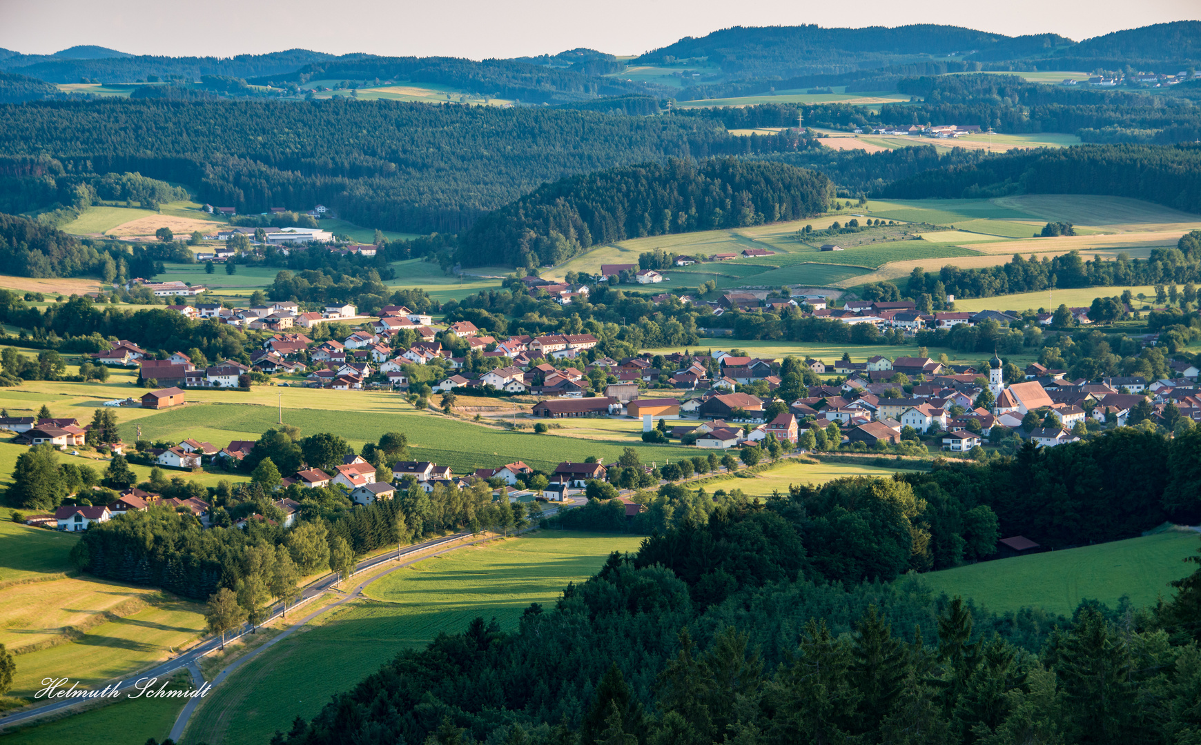 Blick vom Jägerkreuz auf Miltach