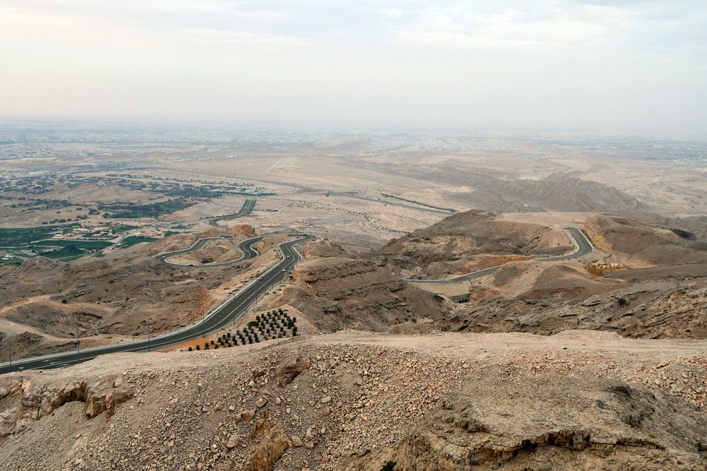 Blick vom Jebel Hafeet bei Al Ain