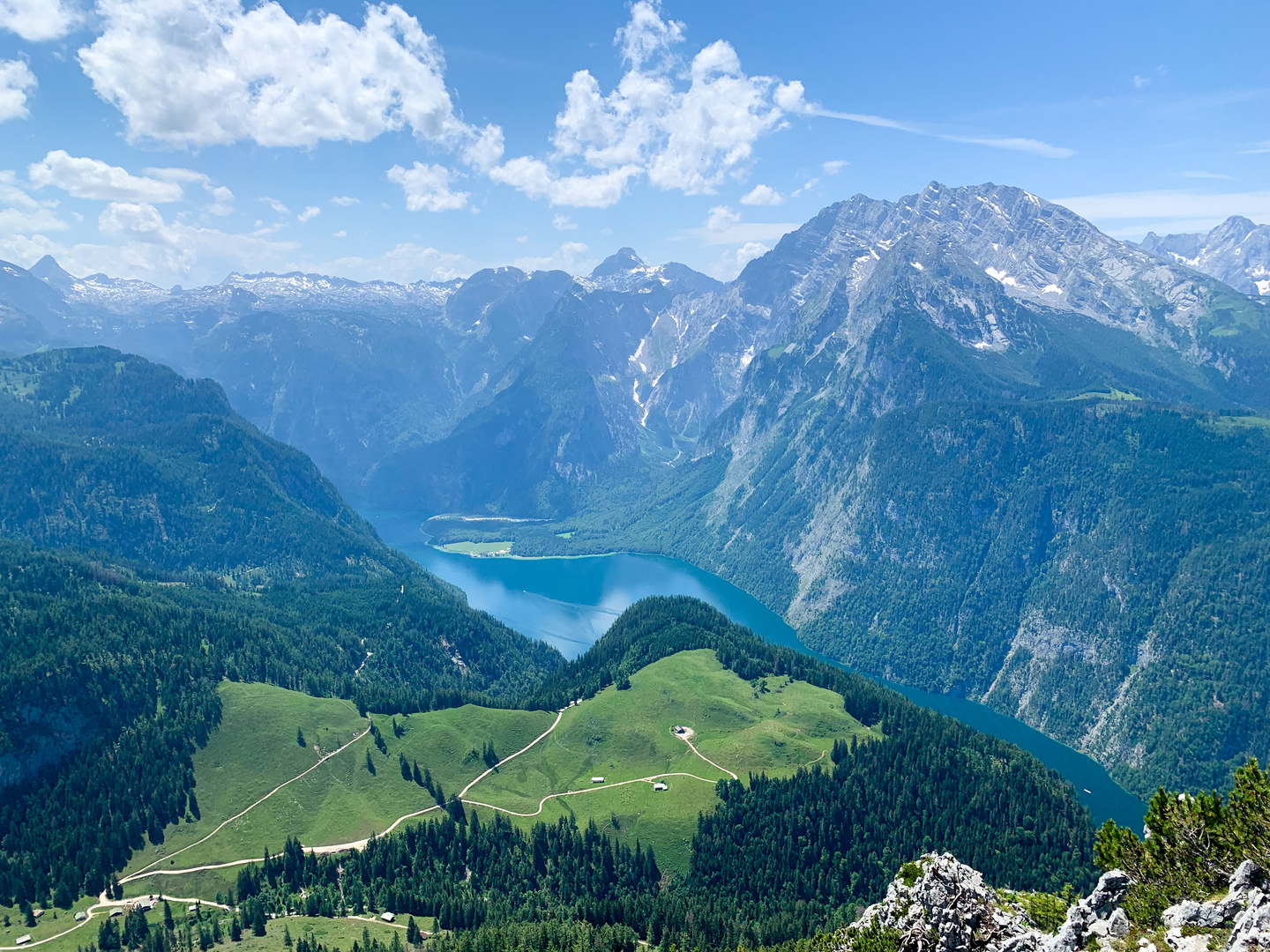 Blick vom Jenner auf den Königssee und Watzmann