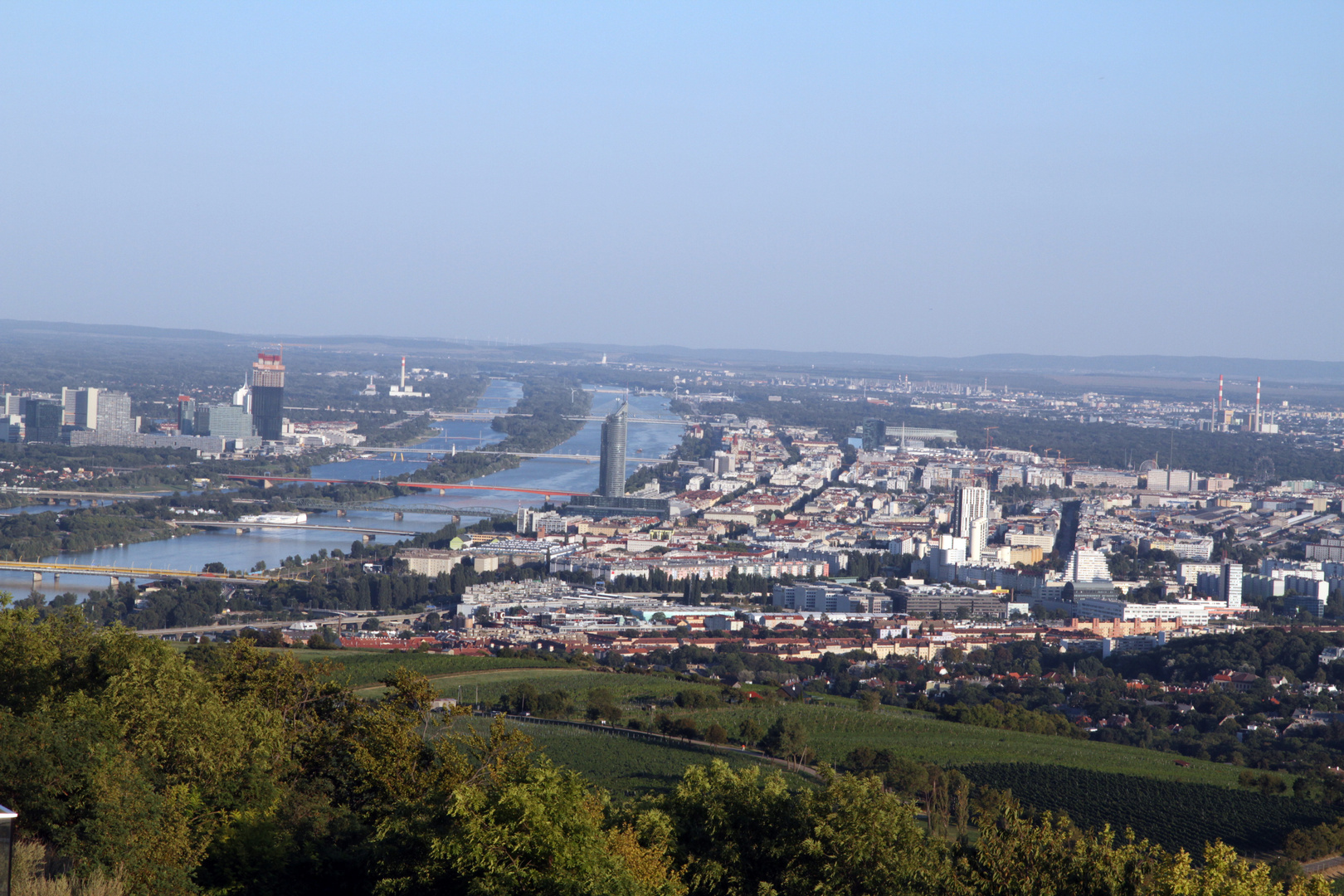 Blick vom Kahlenberg auf die Donau