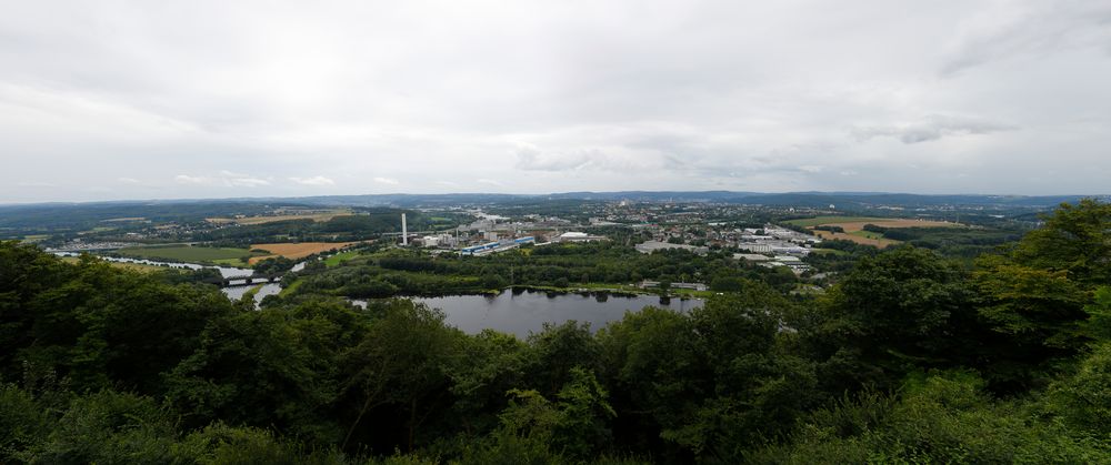 Blick vom Kaiser-Wilhelm-Denkmal in Dortmund Hohensyburg (I)