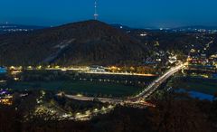 Blick vom Kaiser-Wilhelm-Denkmal Richtung Portakanzel und Fernsehturm