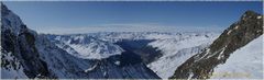 Blick vom Kaunertal Gletscher auf derei Länder