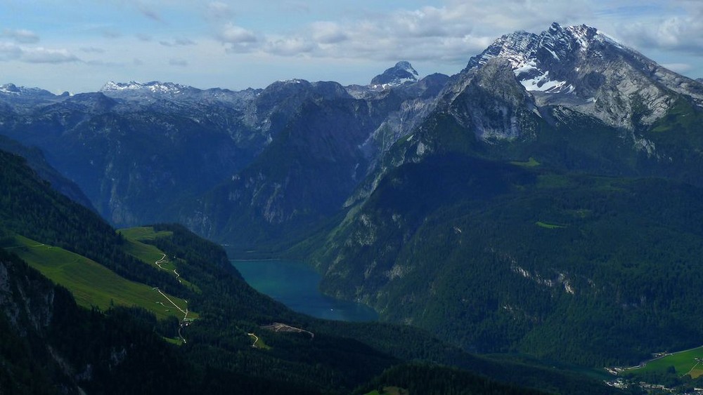 Blick vom Kehlsteinhaus zum Königssee bei Berchtesgaden