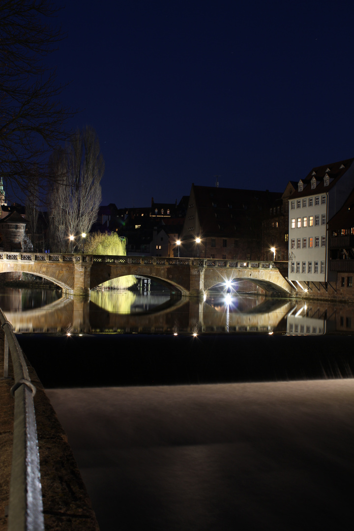 Blick vom Kettensteg in Nürnberg