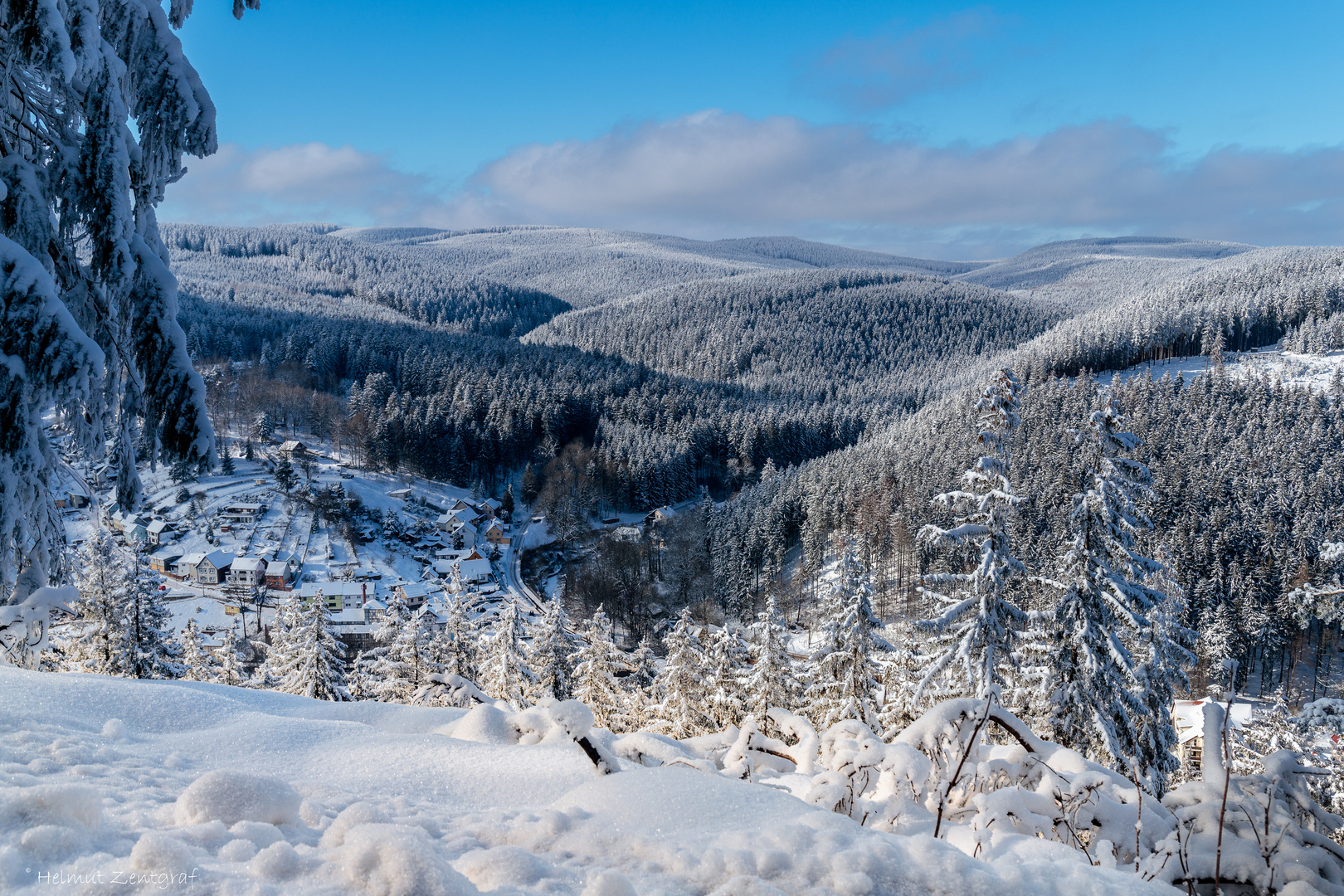 Blick vom Kienberg auf das thüringische Luisenthal