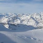 blick vom kleinen matterhorn nach italien