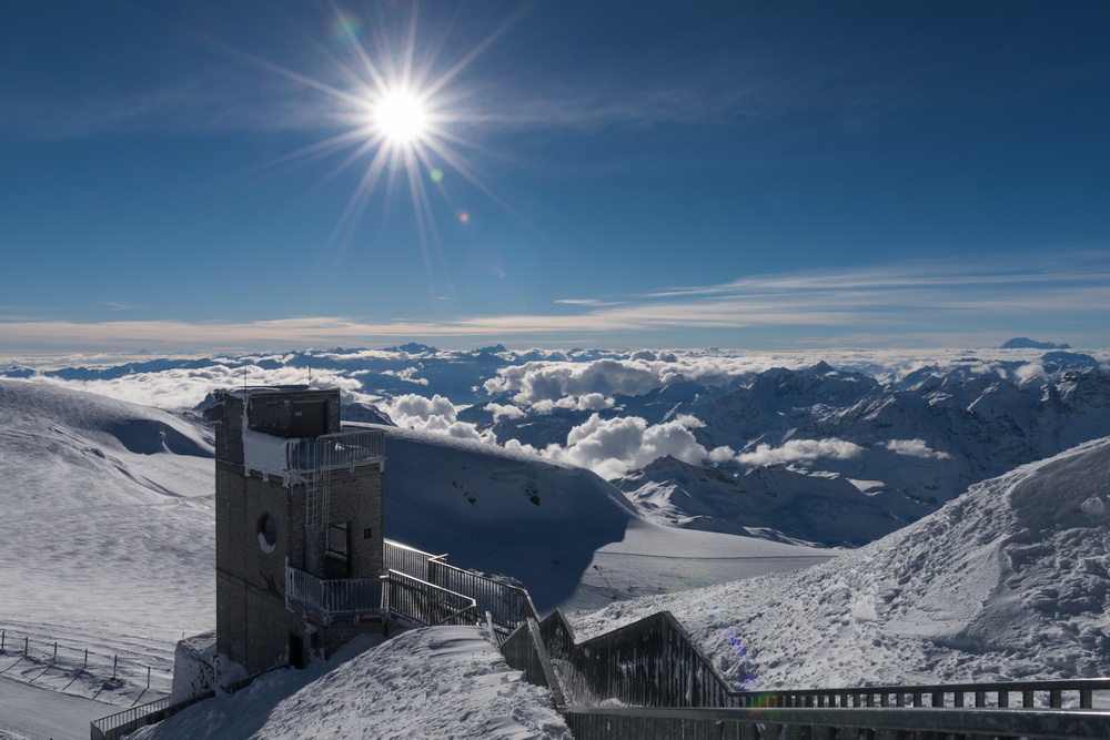 Blick vom kleinen Matterhorn nach Italien