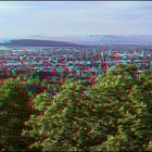 Blick vom Kloster Frauenberg (3D Anaglyphe)