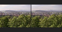 Blick vom Kloster Frauenberg (3D sbs)