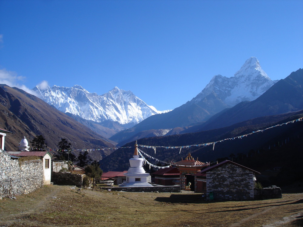Blick vom Kloster Tengboche, Nepal
