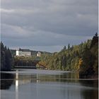 Blick vom Koberfelsen auf Schloß Burgk im Saale-Orla-Kreis