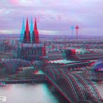 Blick vom KölnTriangle auf Dom und Hauptbahnhof