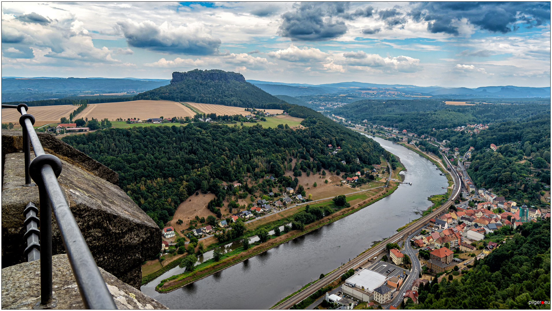 Blick vom Königstein zum Lilienstein