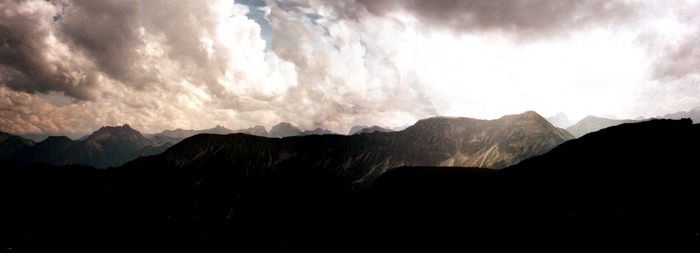 Blick vom Kotzen (Vorkarwendel) nach Süden.