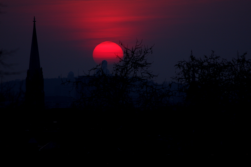 Blick vom Kreuzberg auf den Teufelsberg