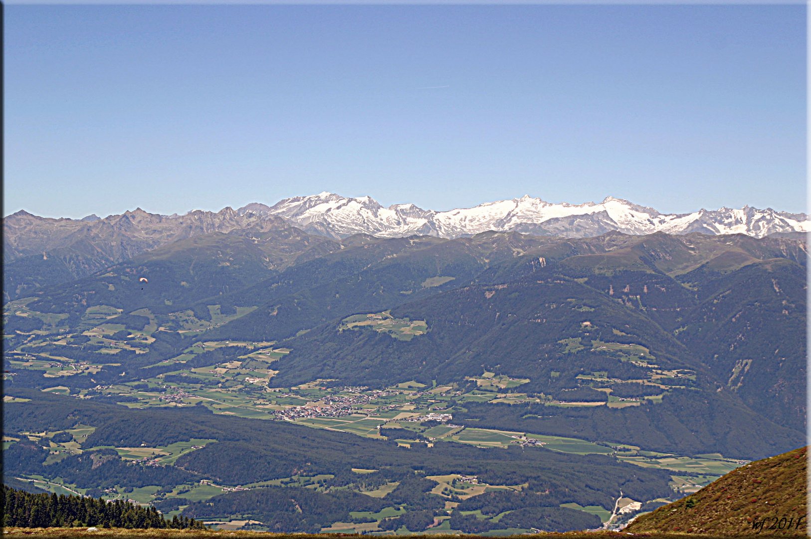 Blick vom Kronplatz auf die Hohe Tauern