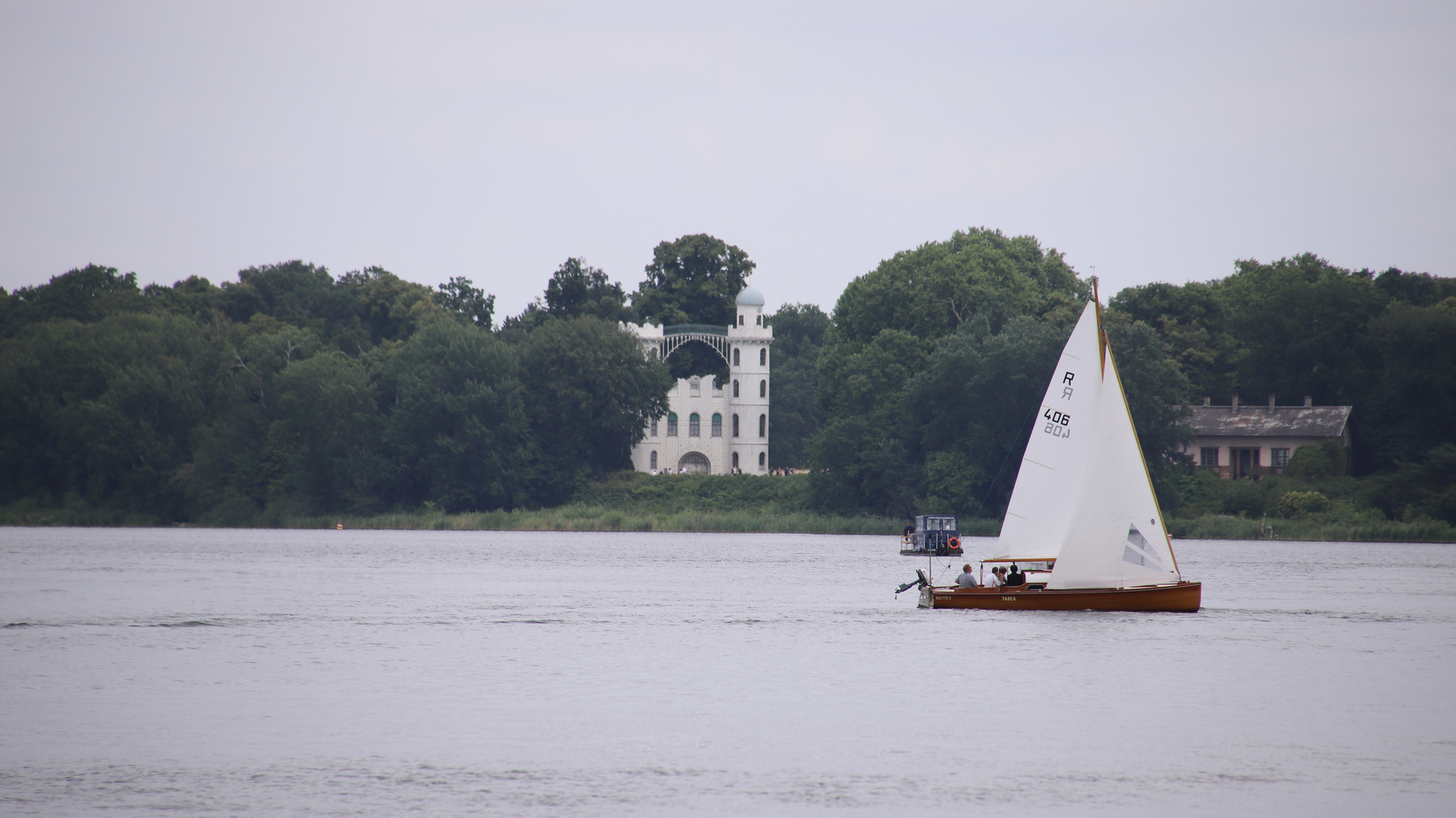 Blick vom Krughorn zur Pfaueninsel