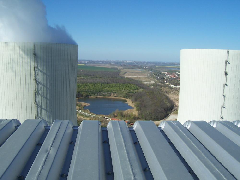 Blick vom KW Lippendorf Richtung Leipzig